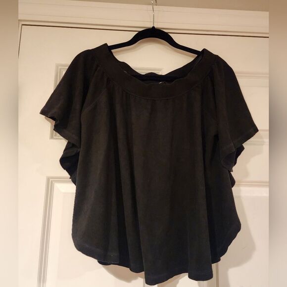 Oliviaceous heavyweight soft black blouse - Picture 1 of 4